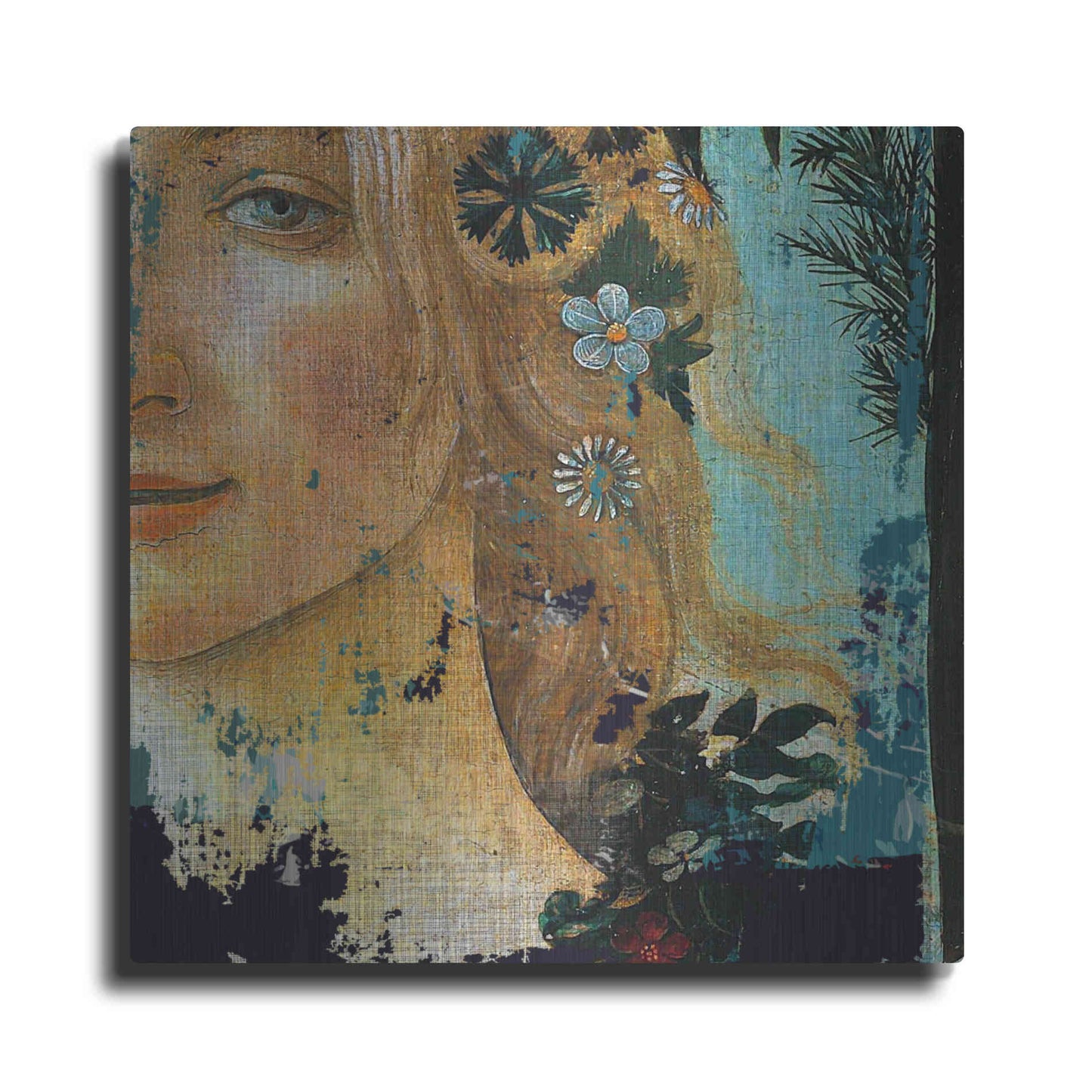 Luxe Metal Art 'Flower Lady' by Karen Smith Metal Wall Art