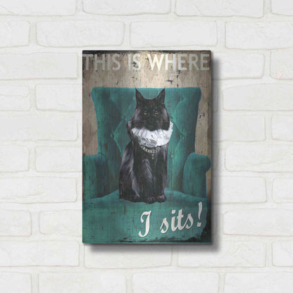 Luxe Metal Art 'I Sits' by Karen Smith Metal Wall Art,12x16