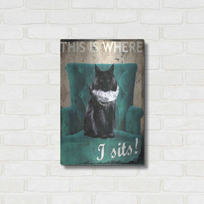 Luxe Metal Art 'I Sits' by Karen Smith Metal Wall Art,16x24