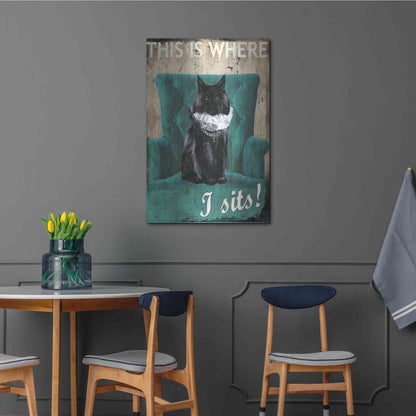 Luxe Metal Art 'I Sits' by Karen Smith Metal Wall Art,24x36