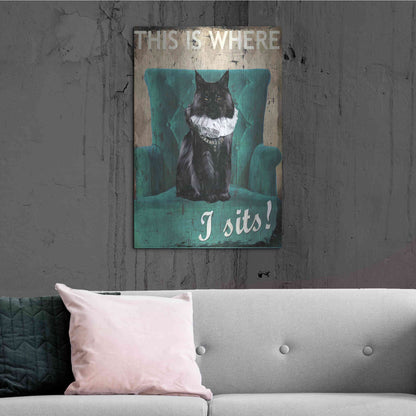 Luxe Metal Art 'I Sits' by Karen Smith Metal Wall Art,24x36