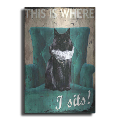 Luxe Metal Art 'I Sits' by Karen Smith Metal Wall Art