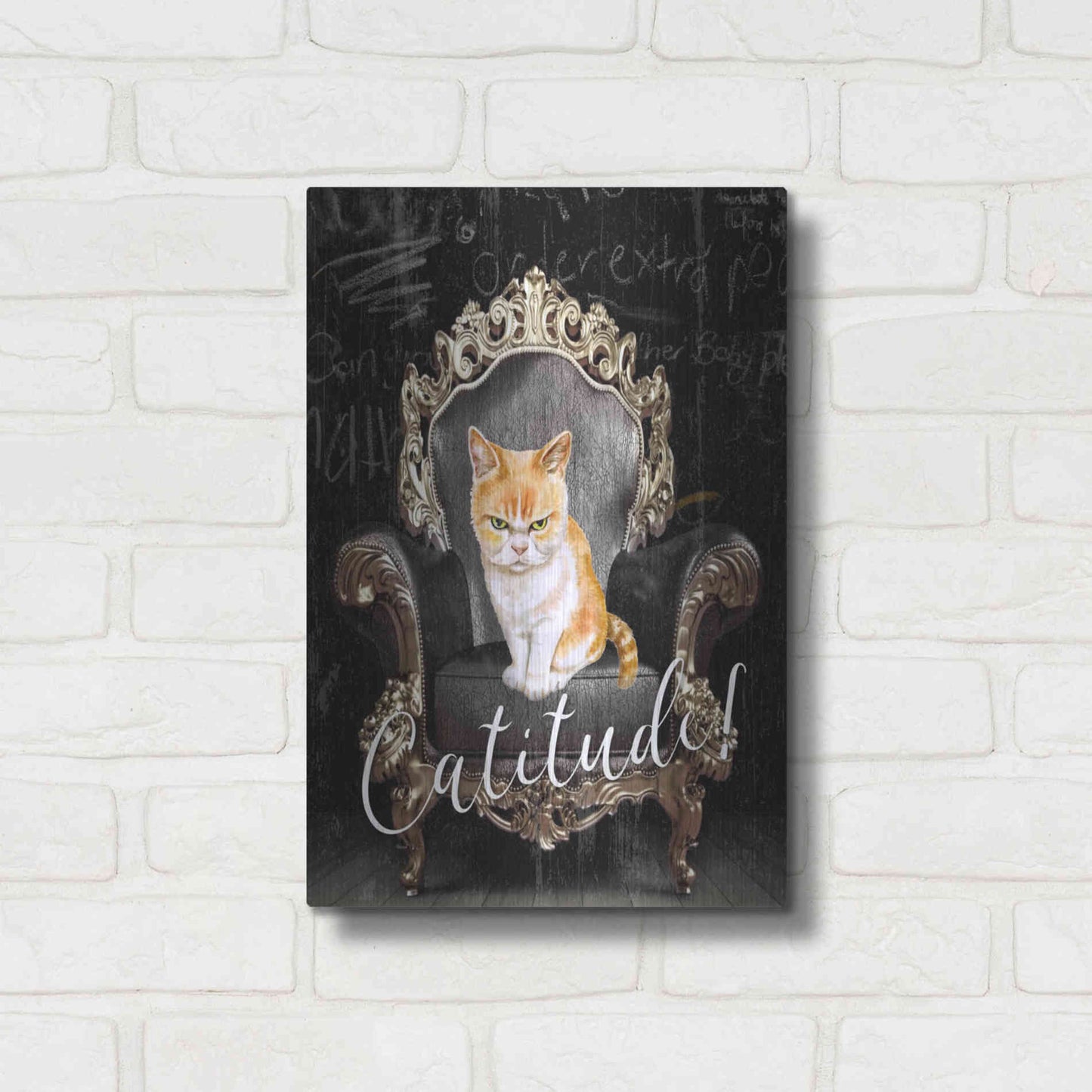 Luxe Metal Art 'Catitude' by Karen Smith Metal Wall Art,12x16