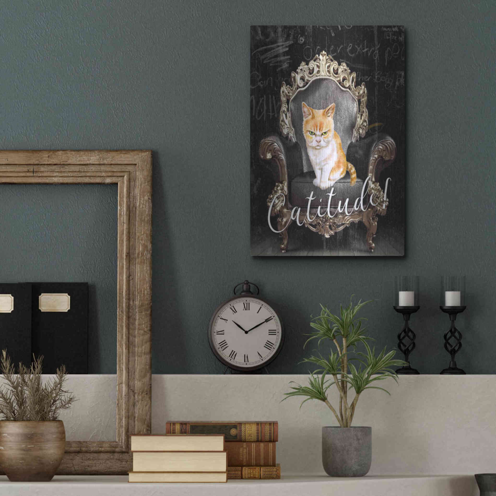 Luxe Metal Art 'Catitude' by Karen Smith Metal Wall Art,12x16