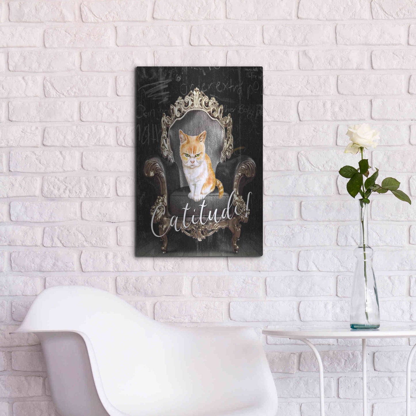 Luxe Metal Art 'Catitude' by Karen Smith Metal Wall Art,16x24