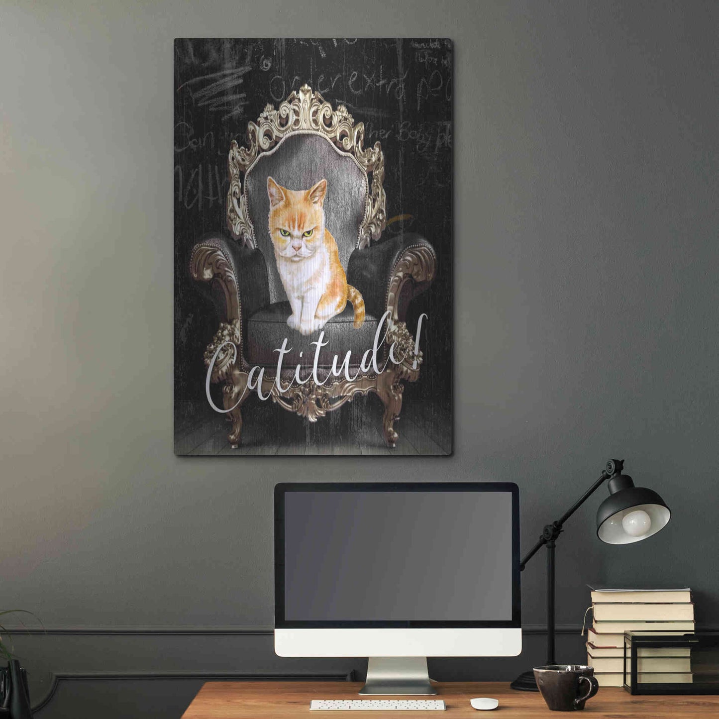 Luxe Metal Art 'Catitude' by Karen Smith Metal Wall Art,24x36