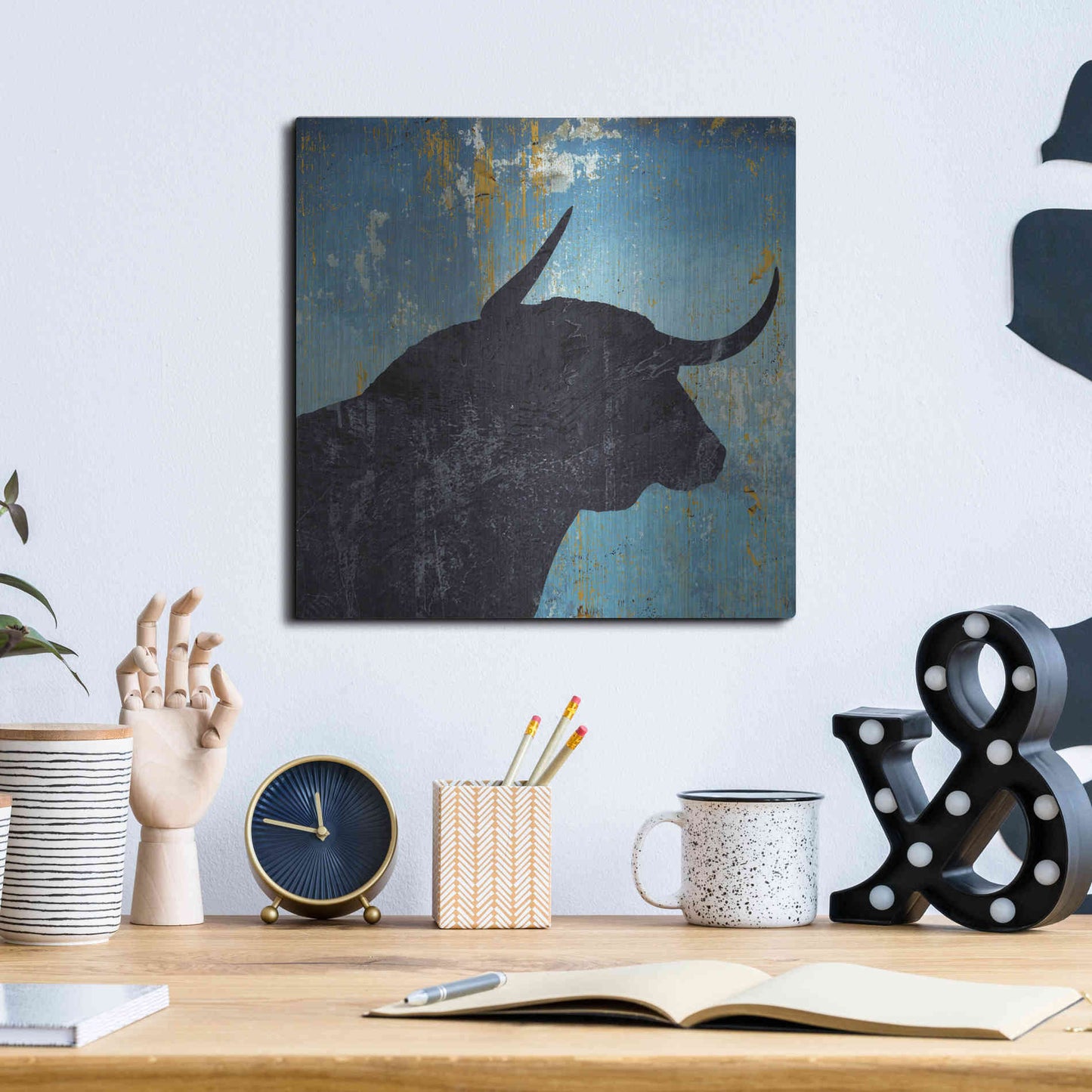 Luxe Metal Art 'Bulldom 2' by Karen Smith Metal Wall Art,12x12