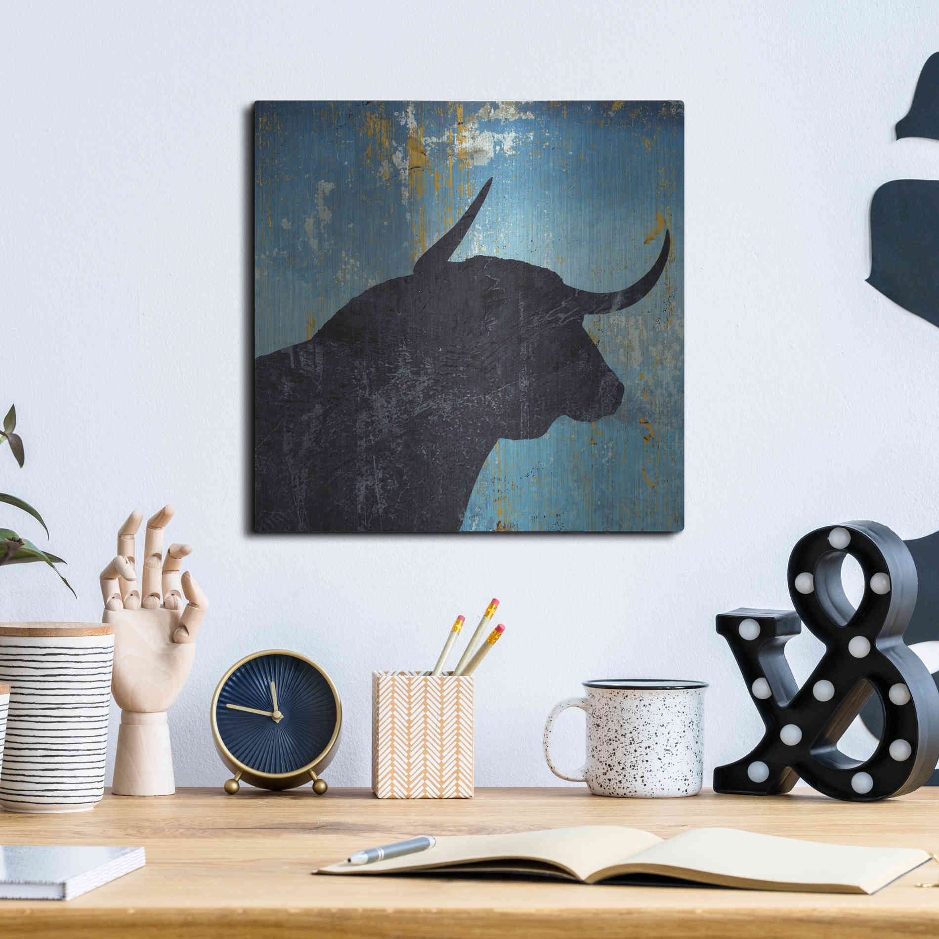 Luxe Metal Art 'Bulldom 2' by Karen Smith Metal Wall Art,12x12