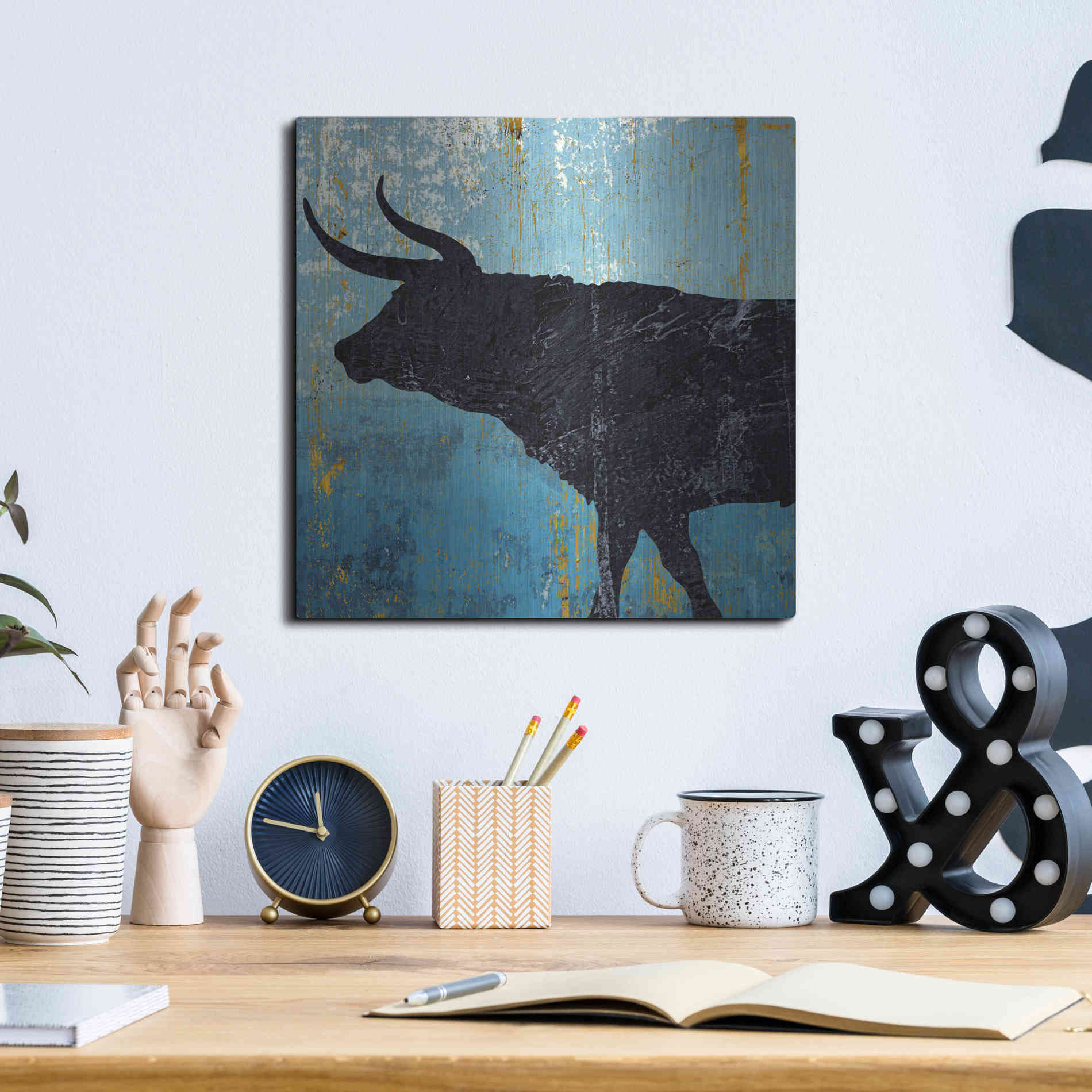 Luxe Metal Art 'Bulldom 1' by Karen Smith Metal Wall Art,12x12