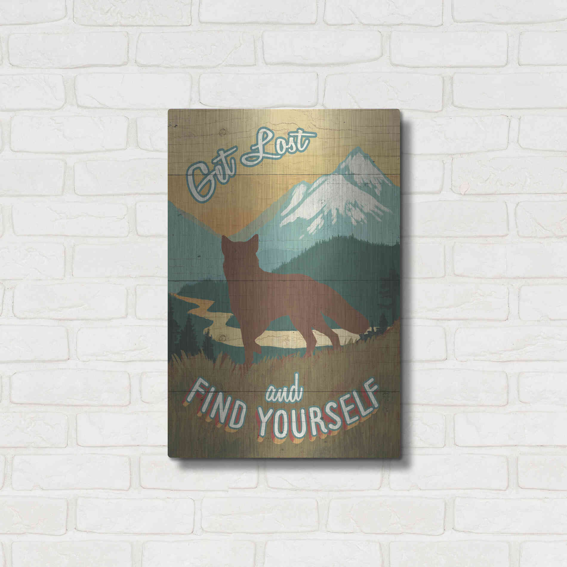 Luxe Metal Art 'Discover the Wild III' by Janelle Penner, Metal Wall Art,16x24