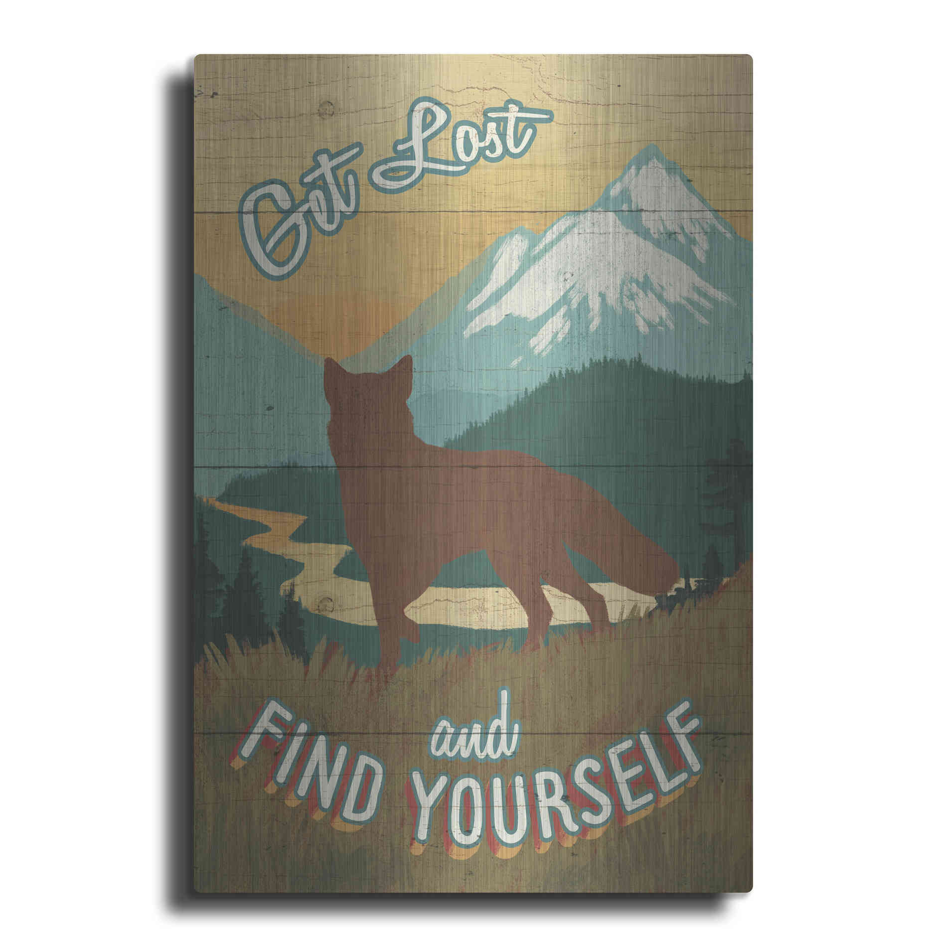 Luxe Metal Art 'Discover the Wild III' by Janelle Penner, Metal Wall Art