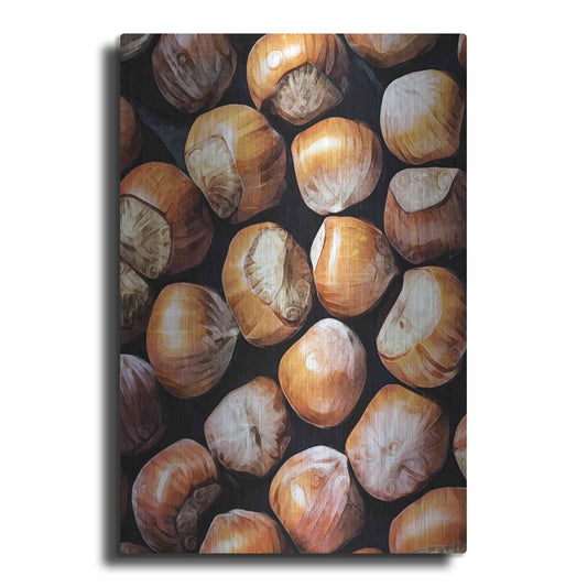 Luxe Metal Art 'Fruit Of The Hazel 1' by Ashley Aldridge Metal Wall Art