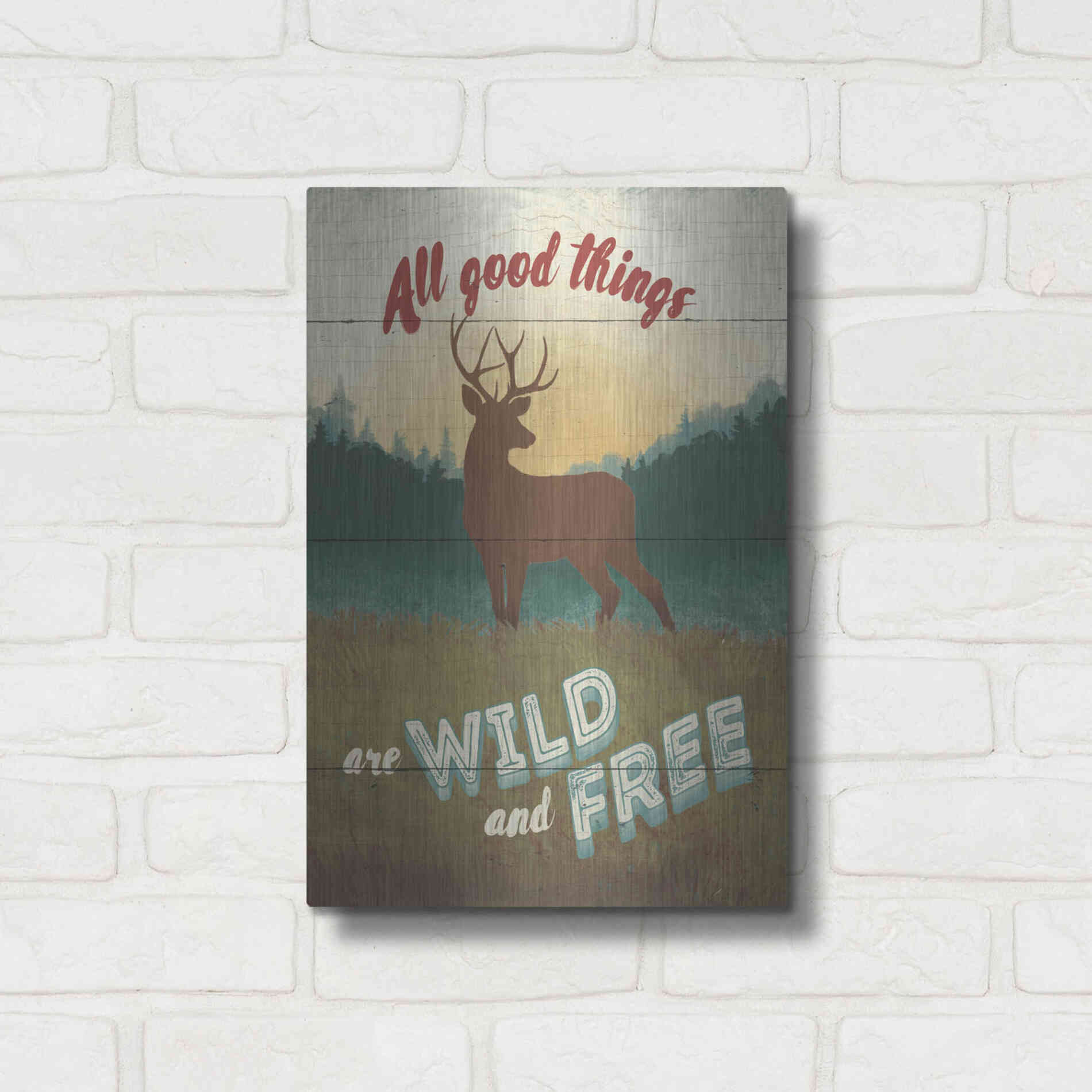 Luxe Metal Art 'Discover the Wild II' by Janelle Penner, Metal Wall Art,12x16