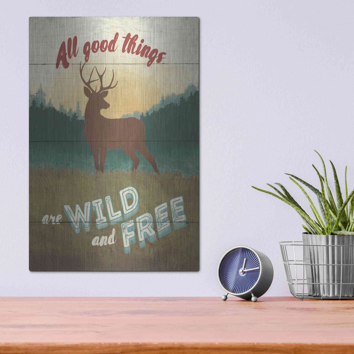 Luxe Metal Art 'Discover the Wild II' by Janelle Penner, Metal Wall Art,12x16