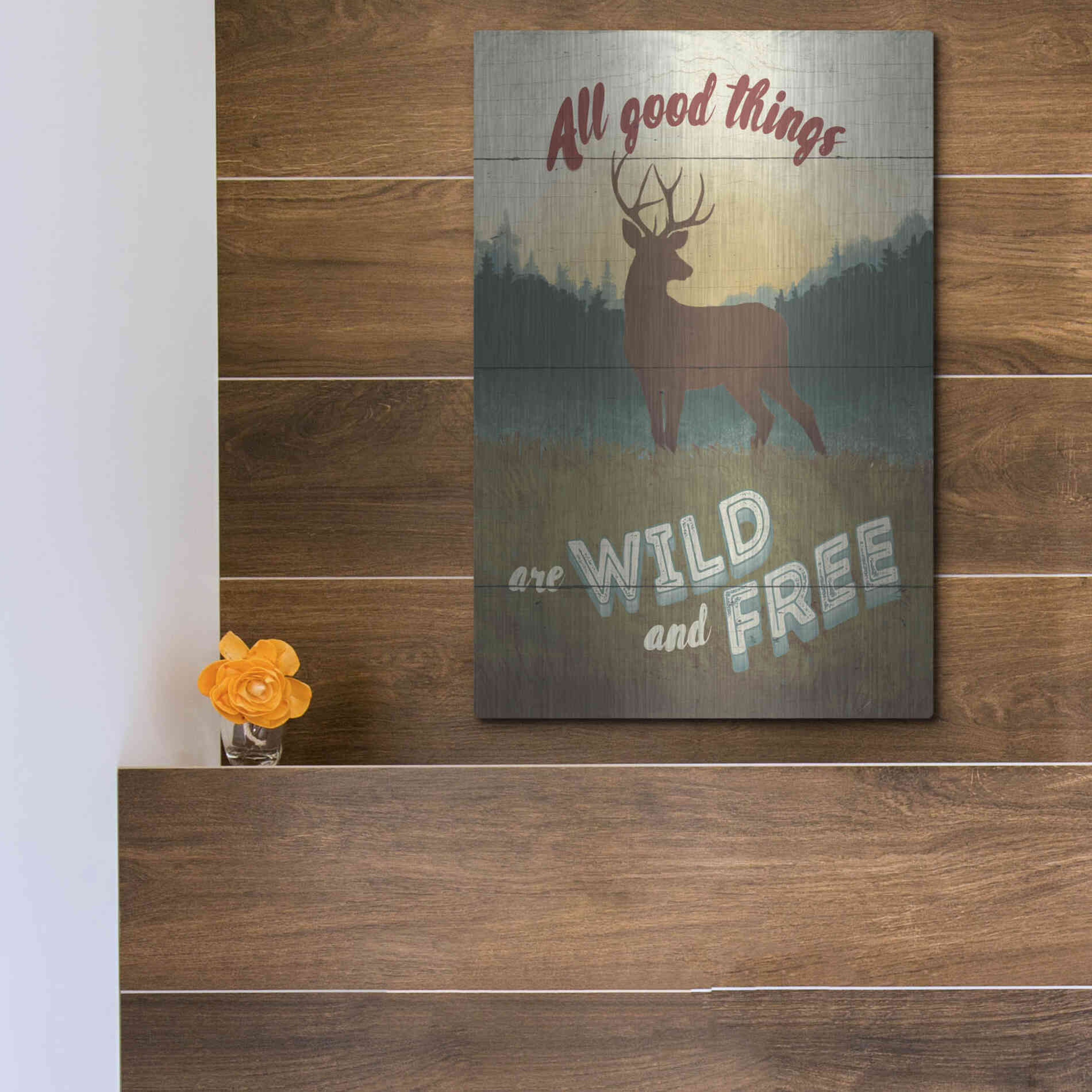 Luxe Metal Art 'Discover the Wild II' by Janelle Penner, Metal Wall Art,12x16