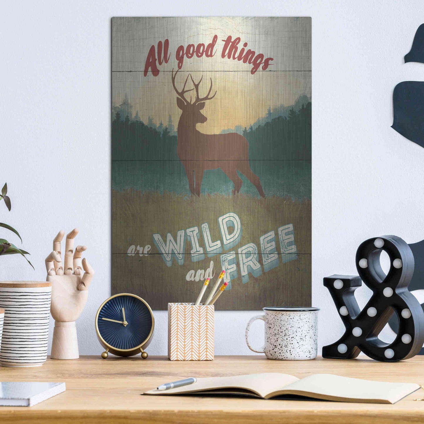 Luxe Metal Art 'Discover the Wild II' by Janelle Penner, Metal Wall Art,12x16