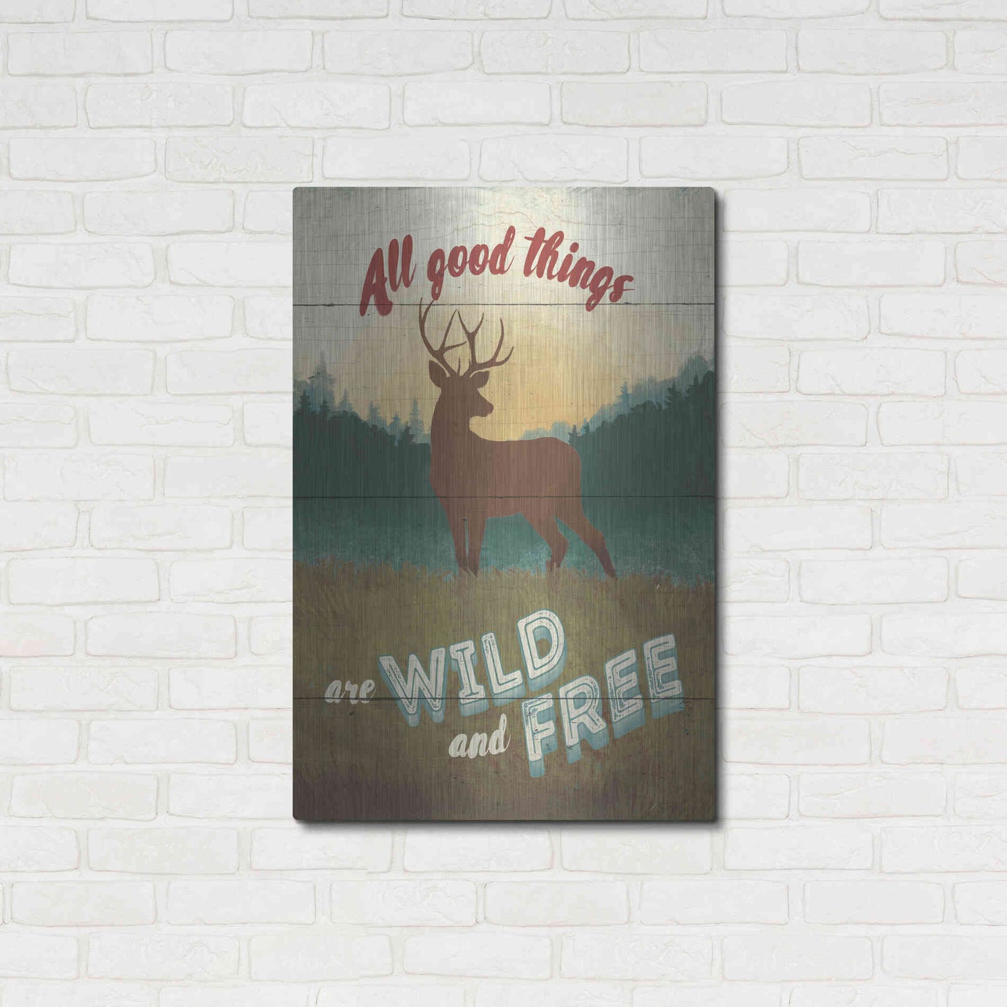 Luxe Metal Art 'Discover the Wild II' by Janelle Penner, Metal Wall Art,24x36