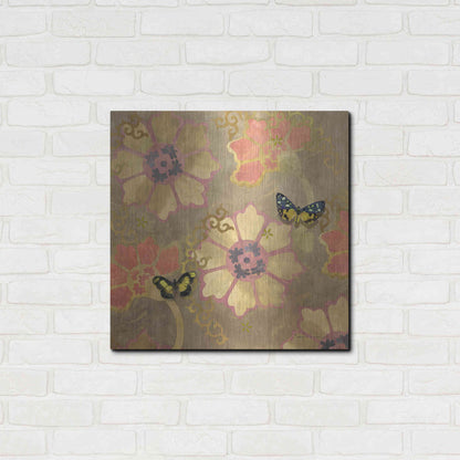 Luxe Metal Art 'Duchess Bellflower Paper' by Evelia Designs Metal Wall Art,24x24