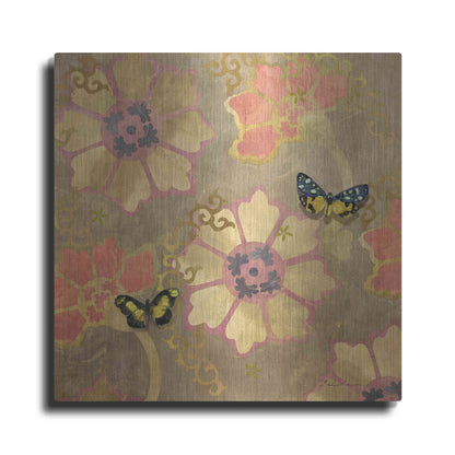 Luxe Metal Art 'Duchess Bellflower Paper' by Evelia Designs Metal Wall Art
