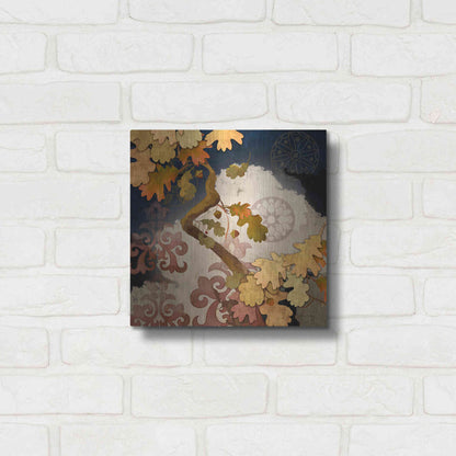 Luxe Metal Art 'Clouding Autumn Night' by Evelia Designs Metal Wall Art,12x12