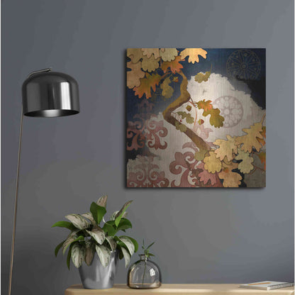 Luxe Metal Art 'Clouding Autumn Night' by Evelia Designs Metal Wall Art,24x24