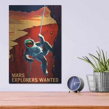 Luxe Metal Art 'Mars Explorer Series: Explorers Wanted' Space Metal Wall Art,12x16