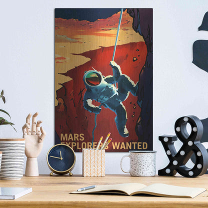 Luxe Metal Art 'Mars Explorer Series: Explorers Wanted' Space Metal Wall Art,12x16