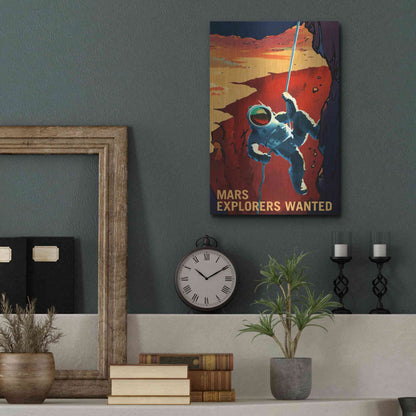 Luxe Metal Art 'Mars Explorer Series: Explorers Wanted' Space Metal Wall Art,12x16