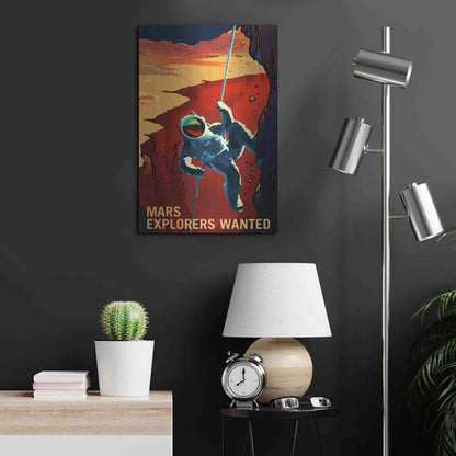 Luxe Metal Art 'Mars Explorer Series: Explorers Wanted' Space Metal Wall Art,16x24