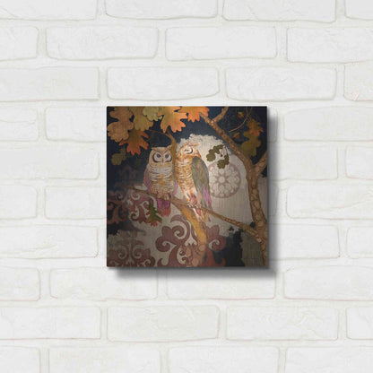Luxe Metal Art 'Singing Owl' by Evelia Designs Metal Wall Art,12x12