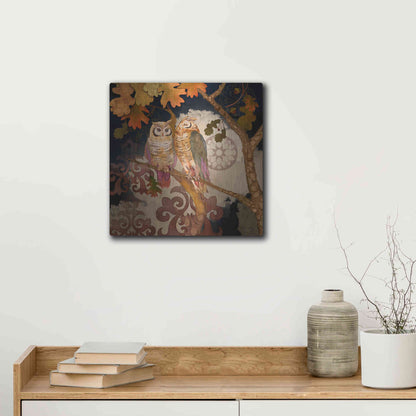 Luxe Metal Art 'Singing Owl' by Evelia Designs Metal Wall Art,12x12