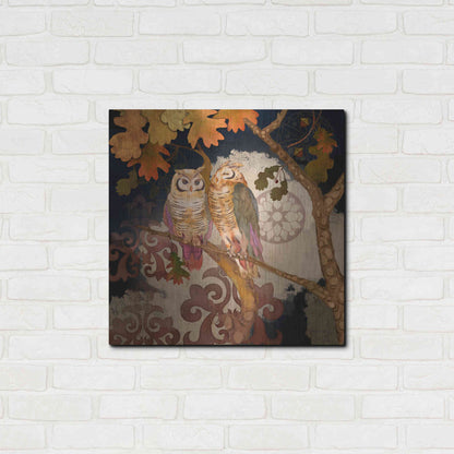 Luxe Metal Art 'Singing Owl' by Evelia Designs Metal Wall Art,24x24