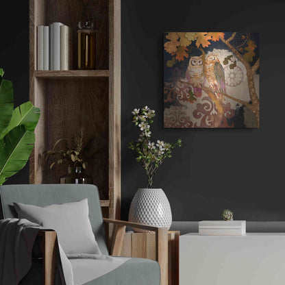 Luxe Metal Art 'Singing Owl' by Evelia Designs Metal Wall Art,24x24