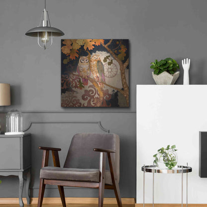 Luxe Metal Art 'Singing Owl' by Evelia Designs Metal Wall Art,24x24