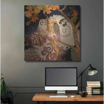 Luxe Metal Art 'Singing Owl' by Evelia Designs Metal Wall Art,36x36