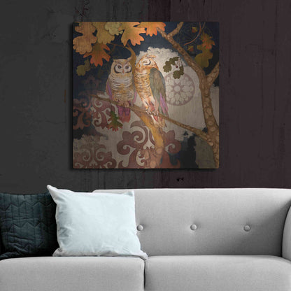 Luxe Metal Art 'Singing Owl' by Evelia Designs Metal Wall Art,36x36