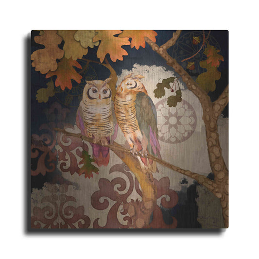 Luxe Metal Art 'Singing Owl' by Evelia Designs Metal Wall Art