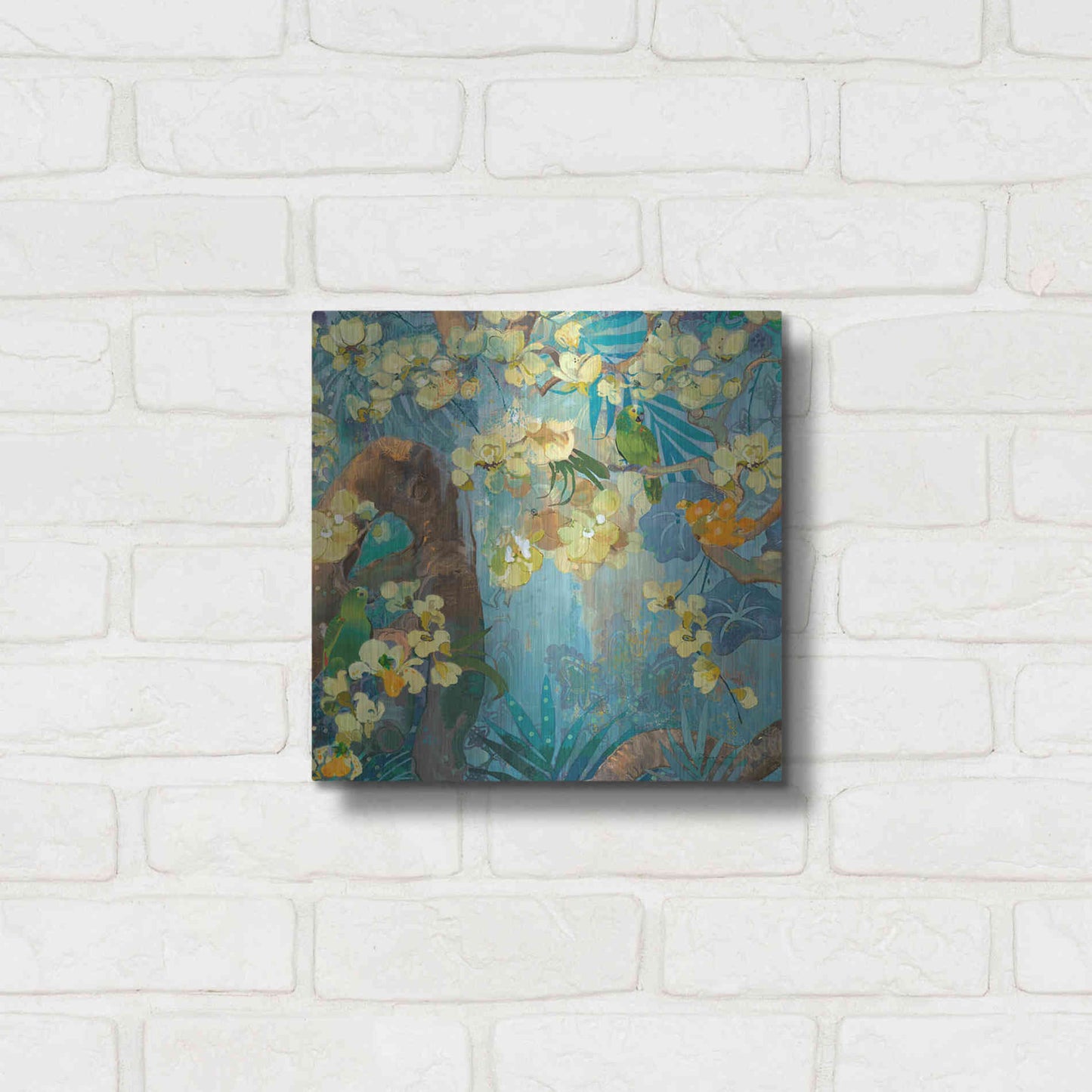 Luxe Metal Art 'Jaguar Jungle' by Evelia Designs Metal Wall Art,12x12