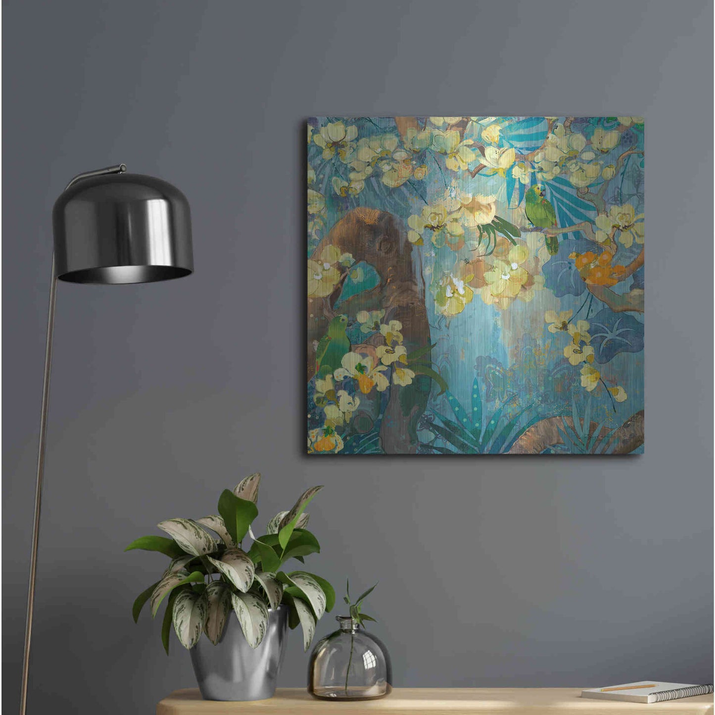 Luxe Metal Art 'Jaguar Jungle' by Evelia Designs Metal Wall Art,24x24