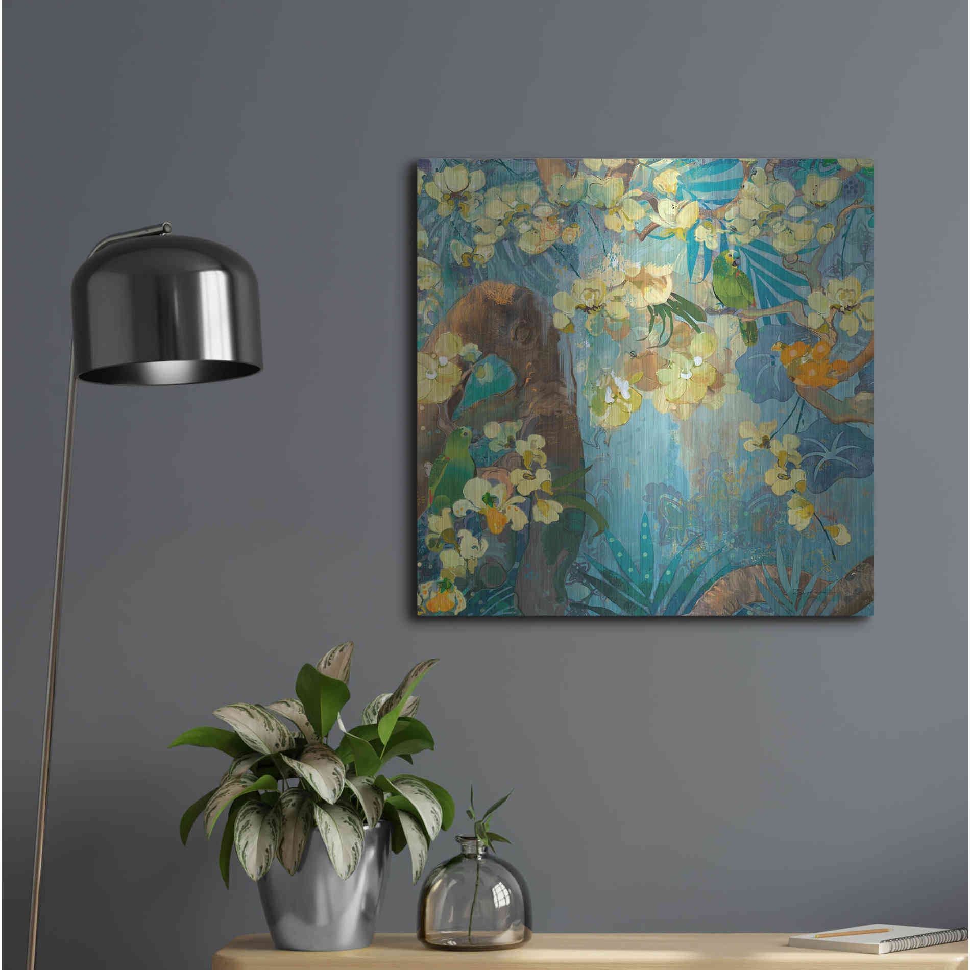 Luxe Metal Art 'Jaguar Jungle' by Evelia Designs Metal Wall Art,24x24