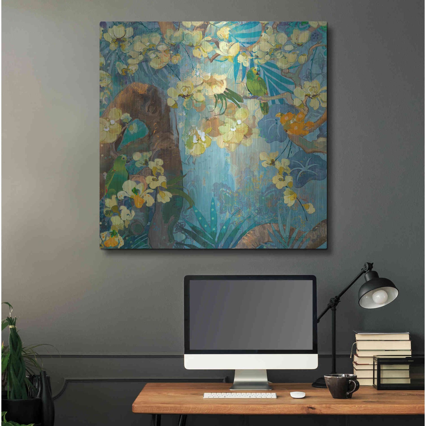 Luxe Metal Art 'Jaguar Jungle' by Evelia Designs Metal Wall Art,36x36