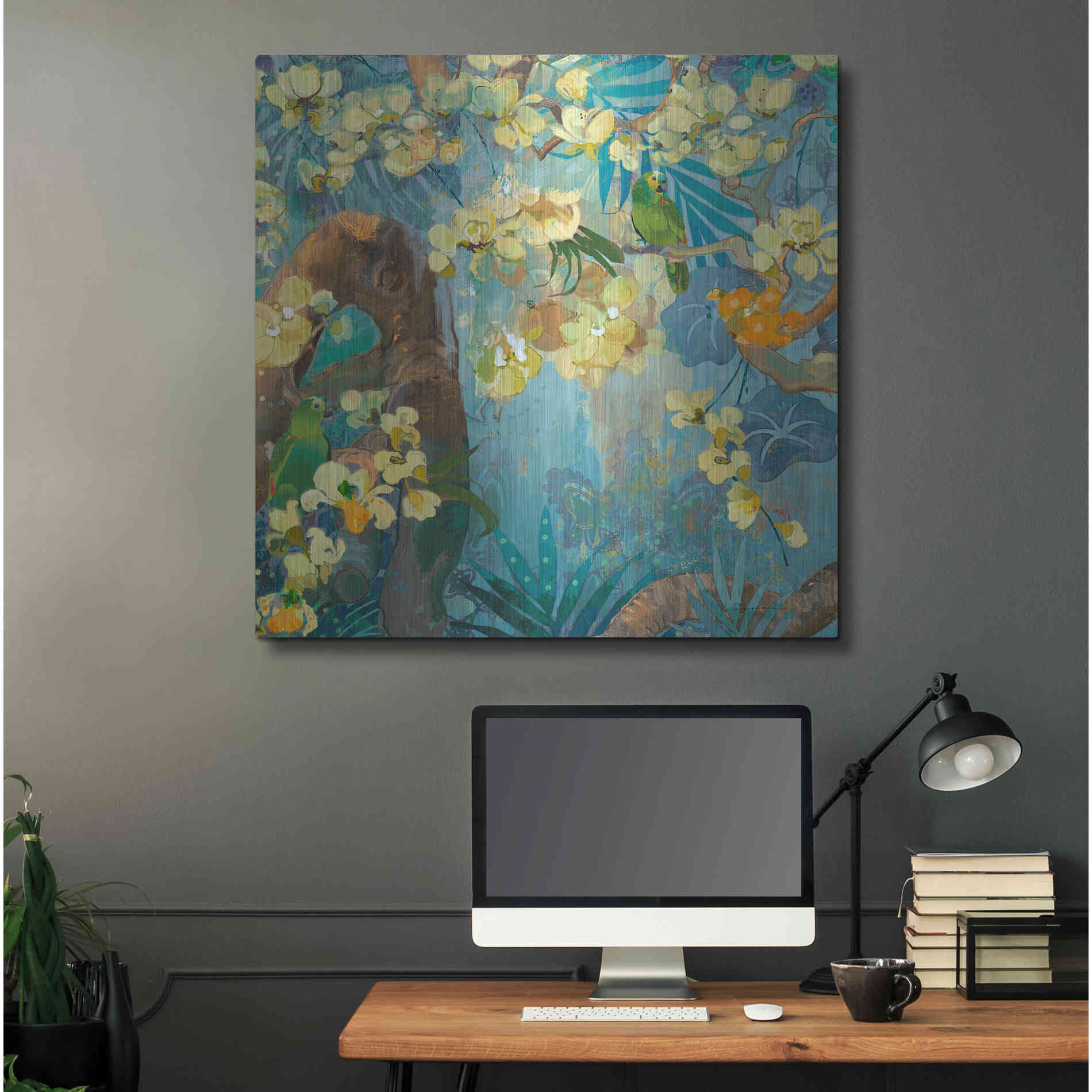 Luxe Metal Art 'Jaguar Jungle' by Evelia Designs Metal Wall Art,36x36