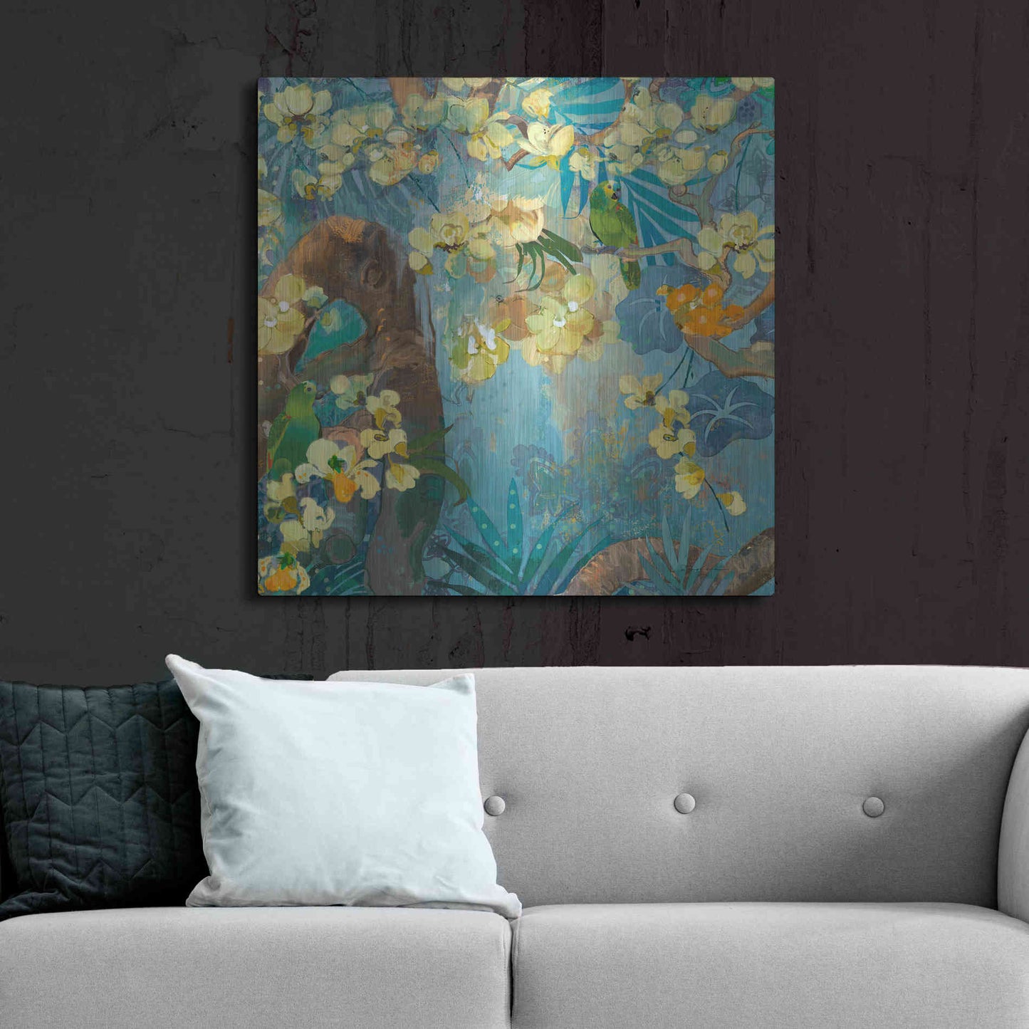 Luxe Metal Art 'Jaguar Jungle' by Evelia Designs Metal Wall Art,36x36