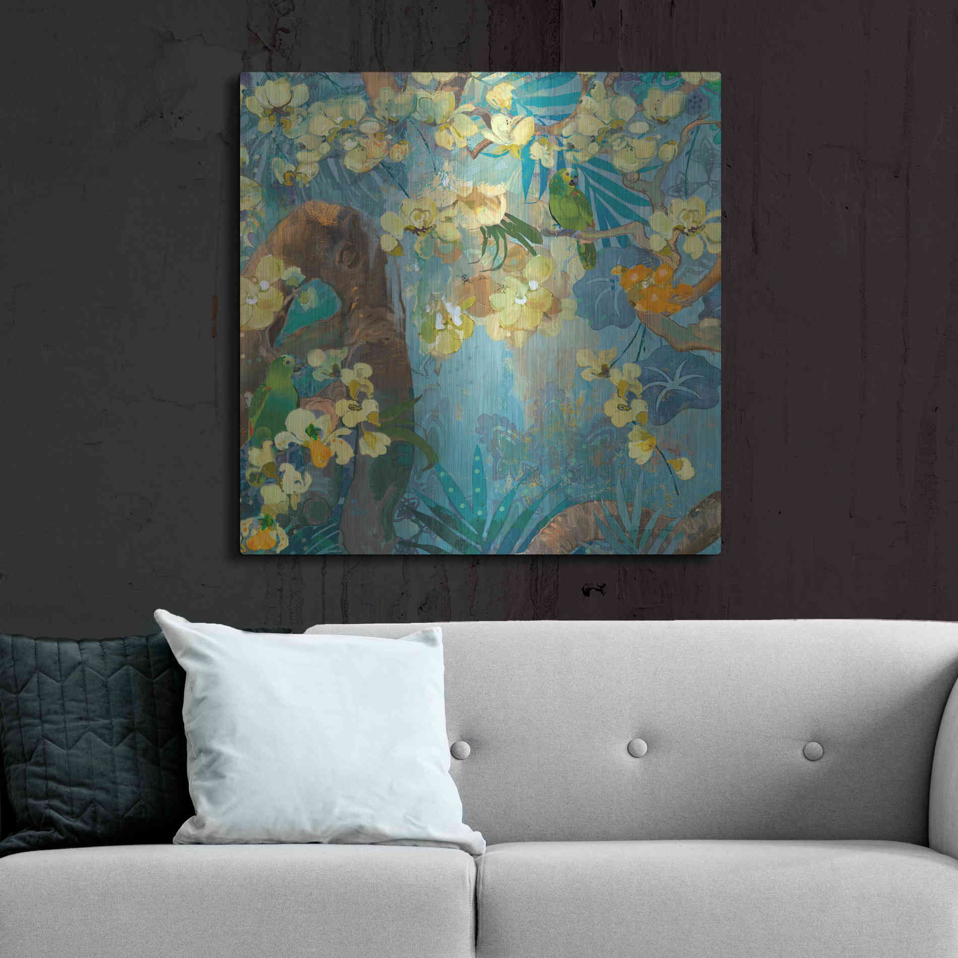 Luxe Metal Art 'Jaguar Jungle' by Evelia Designs Metal Wall Art,36x36