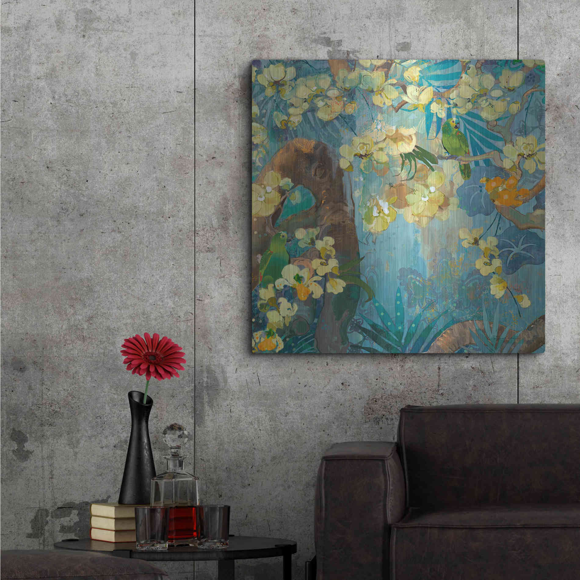 Luxe Metal Art 'Jaguar Jungle' by Evelia Designs Metal Wall Art,36x36