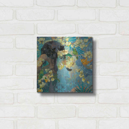 Luxe Metal Art 'Black Jaguar' by Evelia Designs Metal Wall Art,12x12