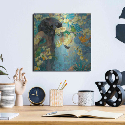 Luxe Metal Art 'Black Jaguar' by Evelia Designs Metal Wall Art,12x12