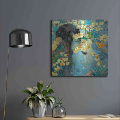 Luxe Metal Art 'Black Jaguar' by Evelia Designs Metal Wall Art,24x24