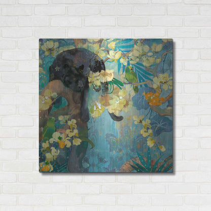 Luxe Metal Art 'Black Jaguar' by Evelia Designs Metal Wall Art,36x36