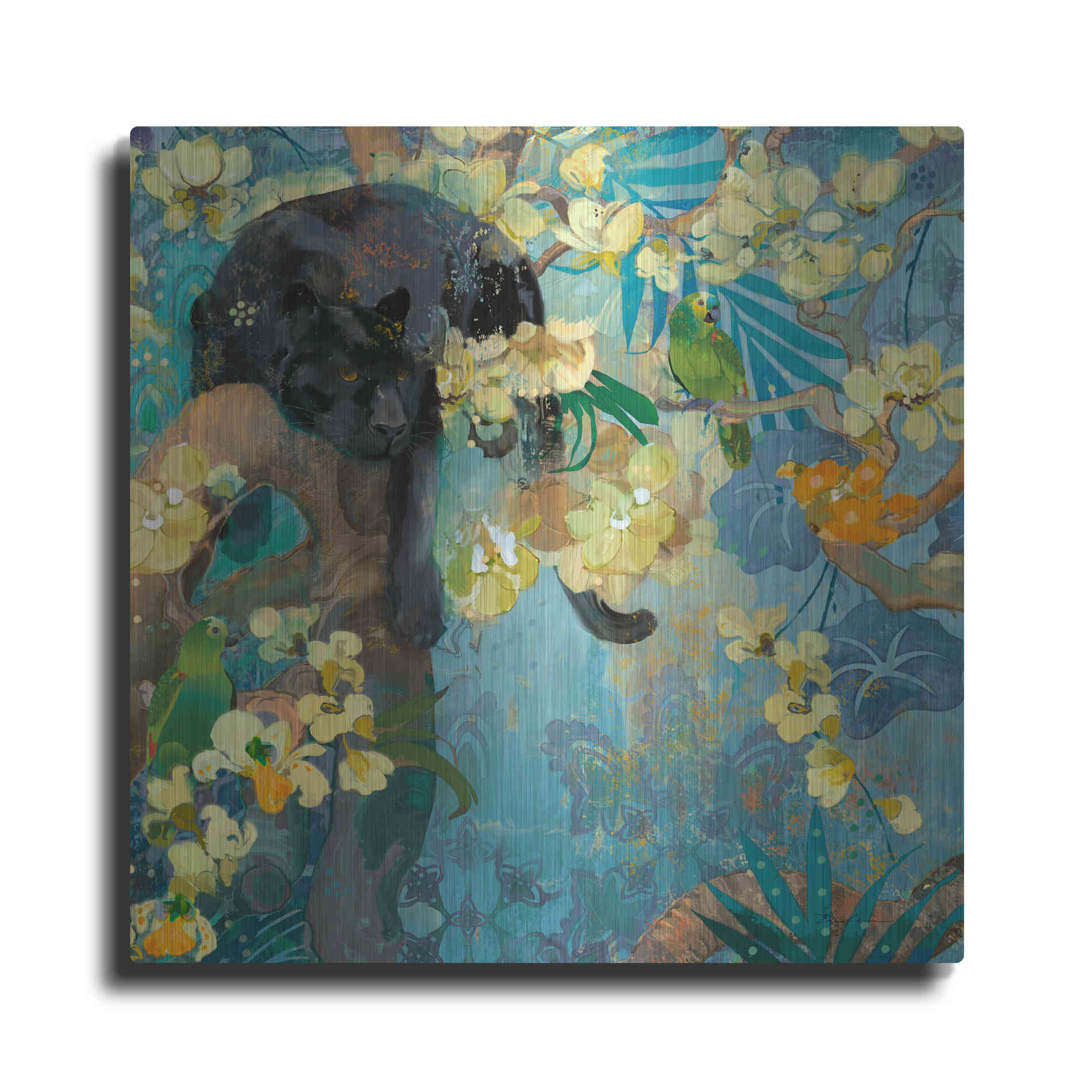 Luxe Metal Art 'Black Jaguar' by Evelia Designs Metal Wall Art